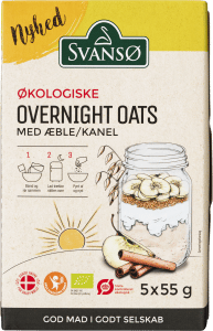 Øko Overnight Oats Med Æble/Kanel