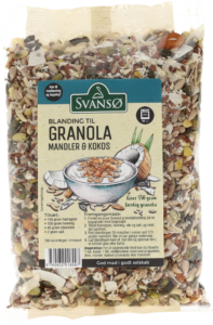 Granola med mandler og kokos