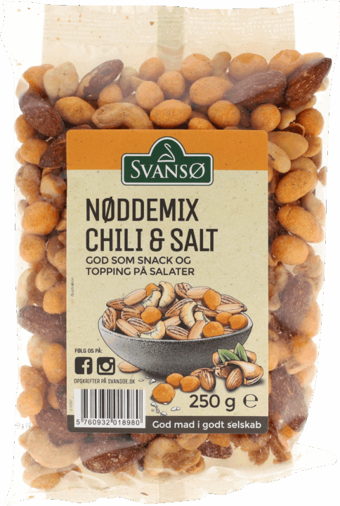 Nøddemix Chili og salt