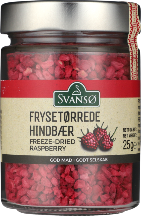 Frysetørrede hindbær
