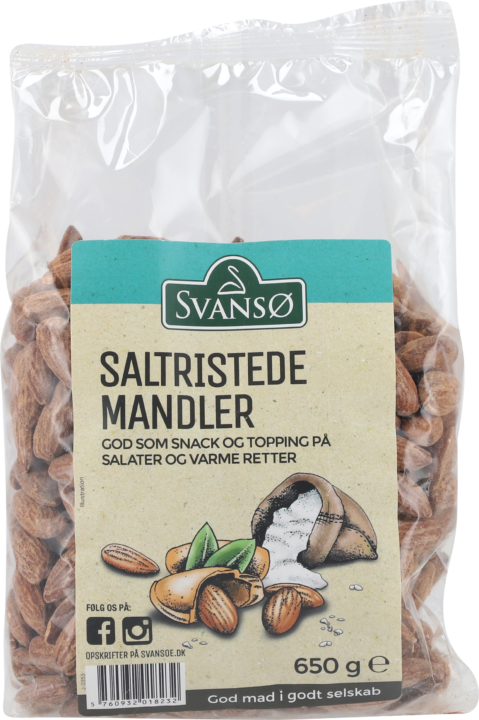 Salt roasted almonds
