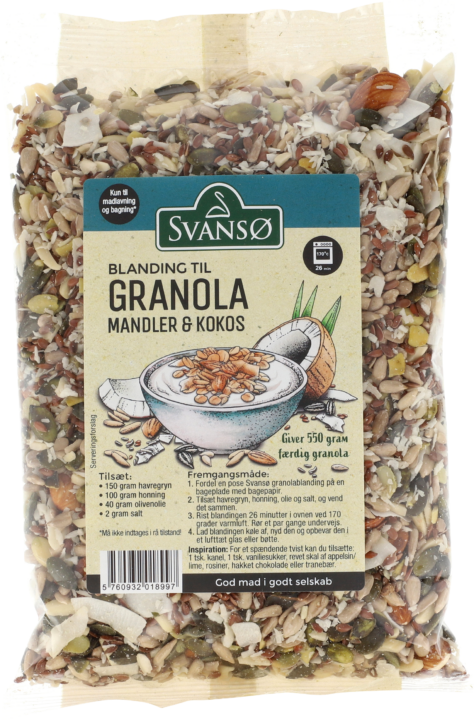 Granola with almonds and coconut